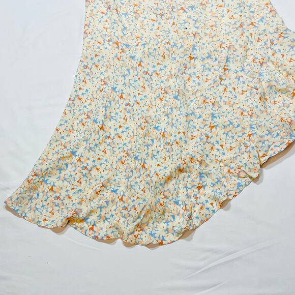 L Space Heat Wave Skirt Women Small Floral Maxi Cream Viscose New with Tags - Picture 6 of 12